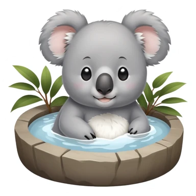 Koala in onsen sticker