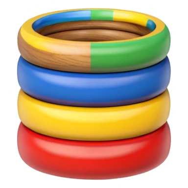 Colorful stacking rings sticker