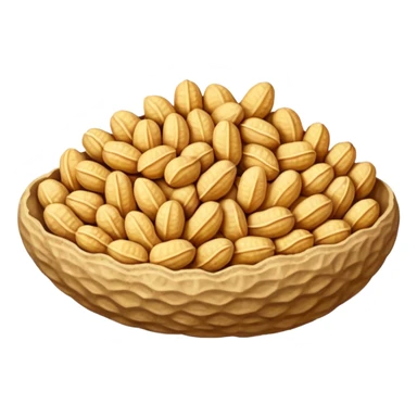 one whole peanuts in rough beige textured shells sticker