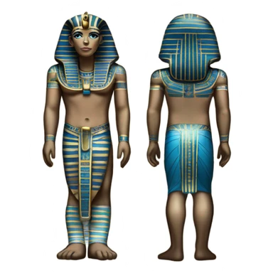 egypt sarcophagus coffie gold blue white black , full body  sticker