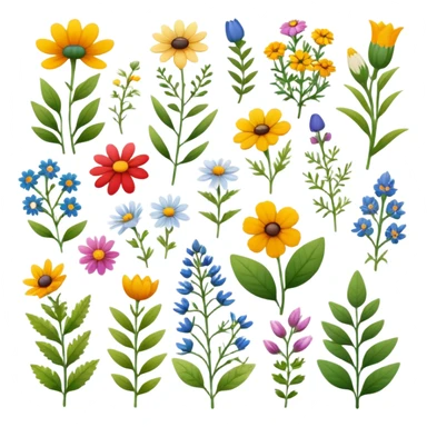 scandinavian wildflowers sticker