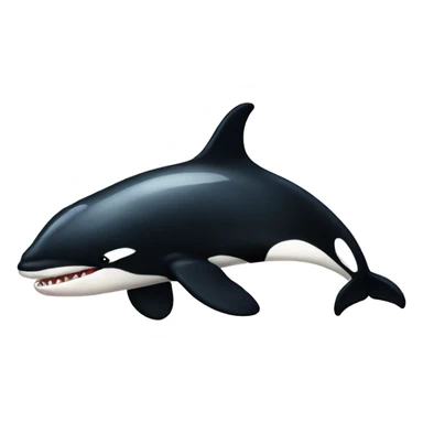 Angry killer whale sticker