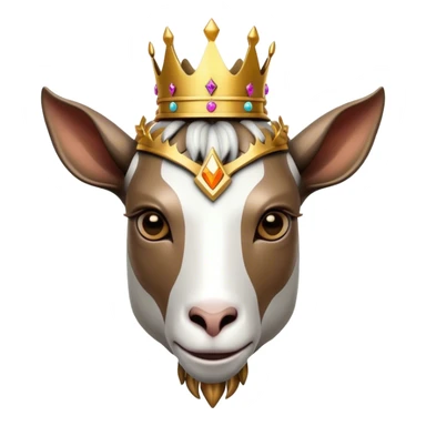 Robotic Goat w/ a kings crown on sticker