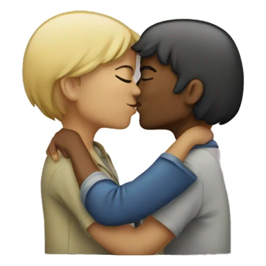 two people kissin sticker