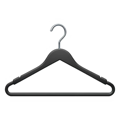 one black clothed clothing hanger sticker