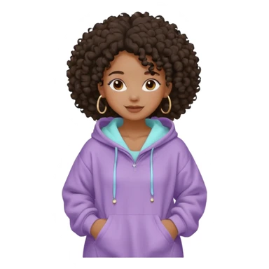  Black girl, clean girl aesthetic, 4C curly hair in a puff, pastel hoodie, white sneakers, minimal jewelry, soft smile, cozy vibe, bright colors   bath gown with a clay mask , aesthetic , white sticker