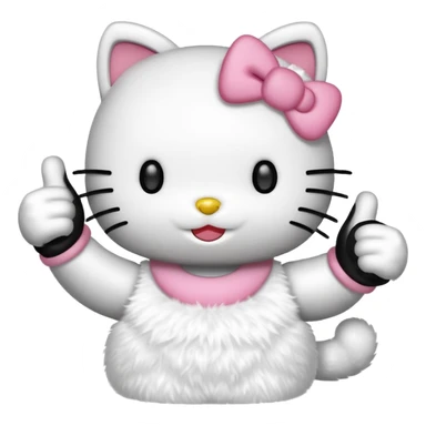 hello kitty with thumbs up sticker