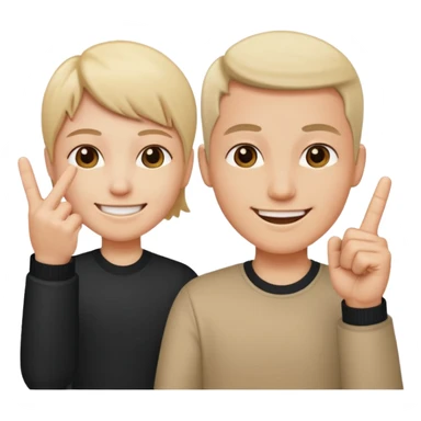 Deze: 🥰 en deze: 🖕🏻 moeten gemixt worden sticker