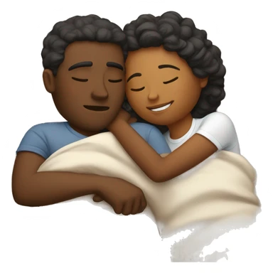 couple sleeping together  sticker