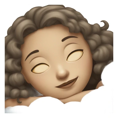 Girl dreaming on a cloud sticker