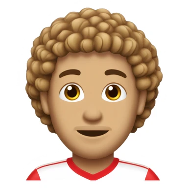 Un gars marocain avec le maillot du Maroc de foot et des cheveux bouclés  sticker