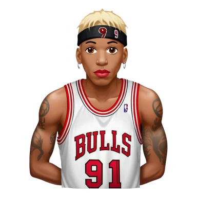 Dennis Rodman Chicago bulls #91 sticker