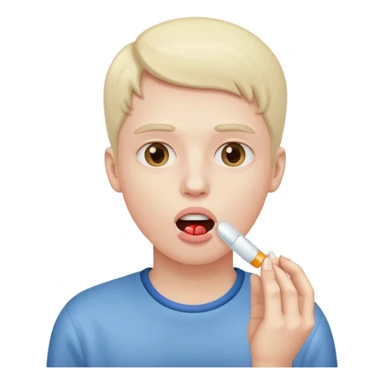 Joven tomando pastilla sticker