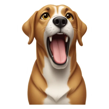 2 dogs barking loudly sticker
