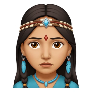 hurt eyes Native american woman sticker