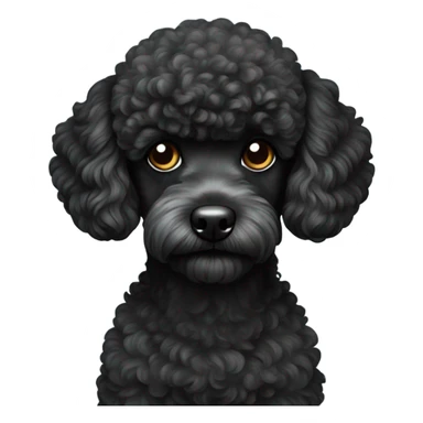 Black miniature poodle sticker