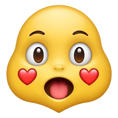 Drool emoji with heart eye sticker