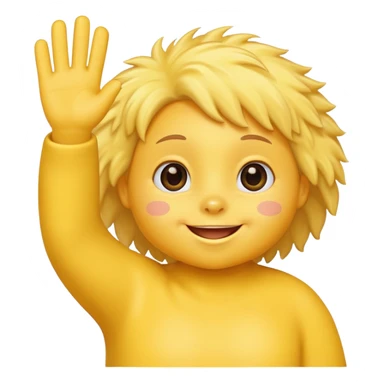 pollito humano saludando sticker