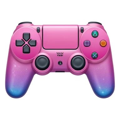 Pink ombre PlayStation console with glitter sticker