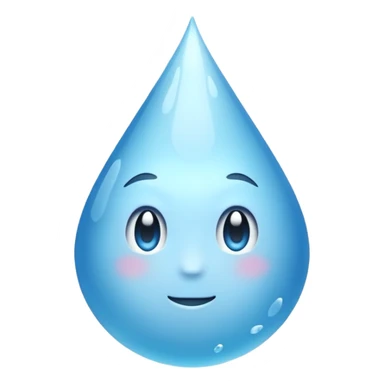 A drop of water in white sticker