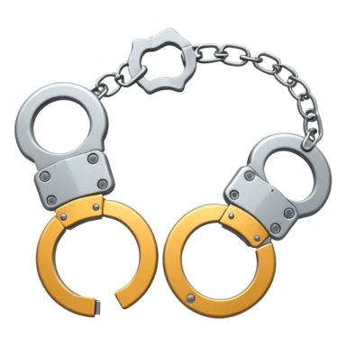 cracking handcuffs with little effects of cracks with 4k  sticker