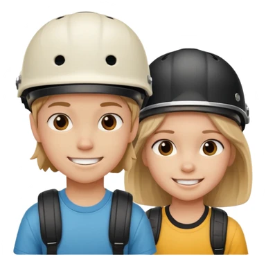 skateboarder girl boy mugshot with helmet sticker