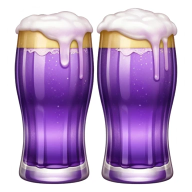 glitter cian and purple beer
 sticker