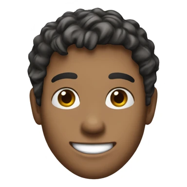 Create a friendly male avatar with short, messy dark hair, a warm smile, and wearing a casual hoodie. The style should feel relaxed and approachable. sticker