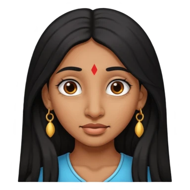 a indian girl with a big nose sticker