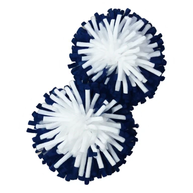 navy blue and white cheer poms sticker