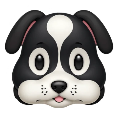 Dumb dog black floppy ears and white sticker