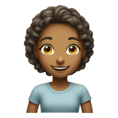 smiling girl by window sticker