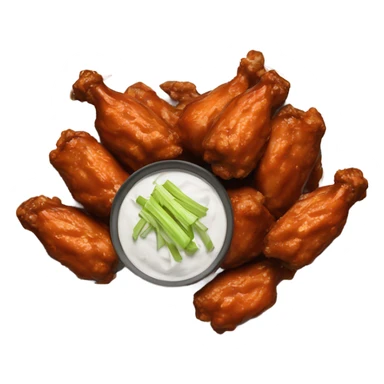 Football with buffalo wings  sticker