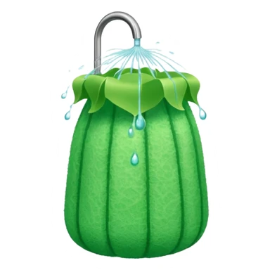 shower loofah sticker
