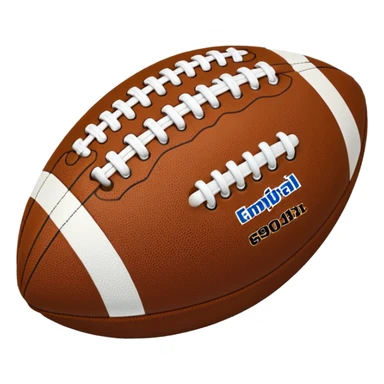 American football colored #69BE29 with stitching colored #002243 sticker