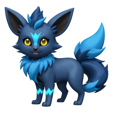 Eeveelution-Luxray-Luxio-fusion-hybrid-animal-Fakémon-Pokémon-creature sticker