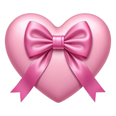 Pink heart with pink bow around it sticker