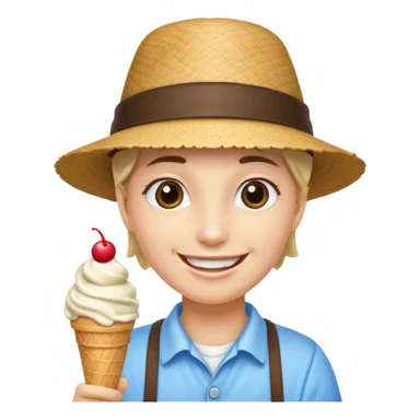  ice cream vendor with hat sticker