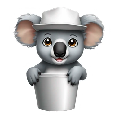 Koala with buckethat sticker