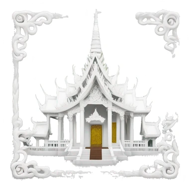Wat Rong Khun White temple sticker