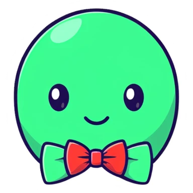 bowtie with virus design sticker