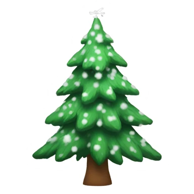 Christmas tree with white snowflakes  sticker