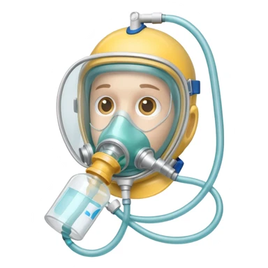 emergency oxygen mask for patients sticker