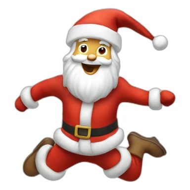 santaclaus-jumping sticker