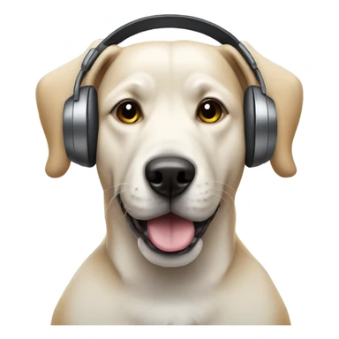 Dog with headphones sticker