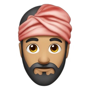 arab-bearded-man-holding-mask-of-baby-face-covered-in-red-paint sticker