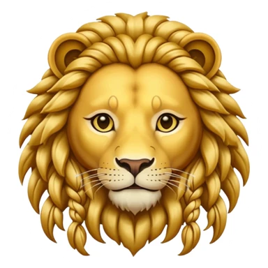 lion with braids sticker