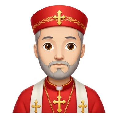 Orthodox priest in red clothes  sticker
