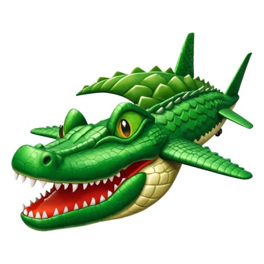 Hazme un avión con cabeza de cocodrilo sticker
