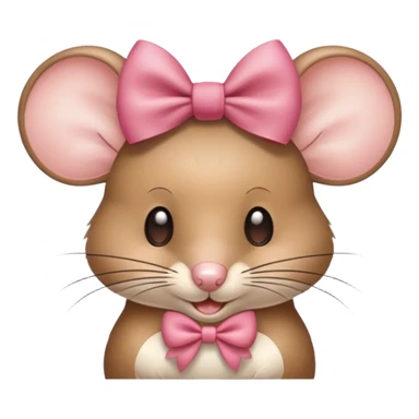 mouse with a hair bow  sticker